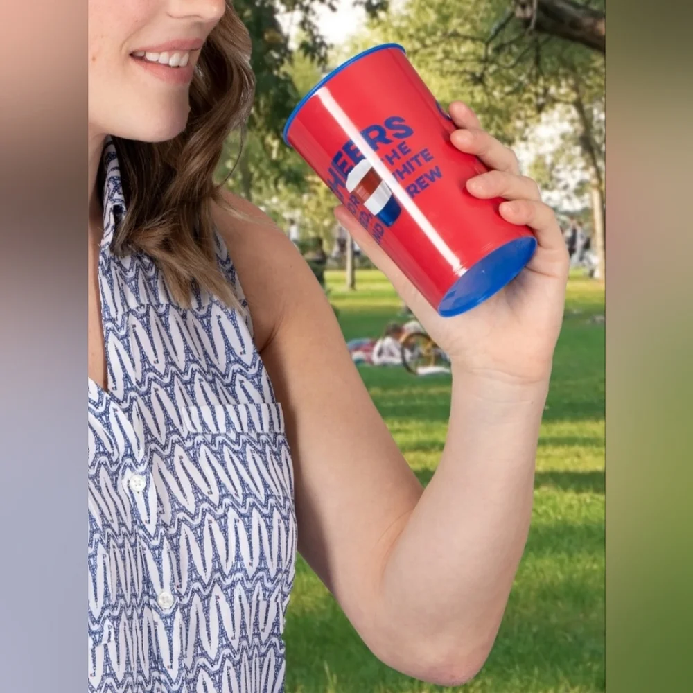 22oz Patriotic Brew Cheers Reusable Plastic Cups, Red, Wht, Blue (2 Cups) - Picture 10 of 10